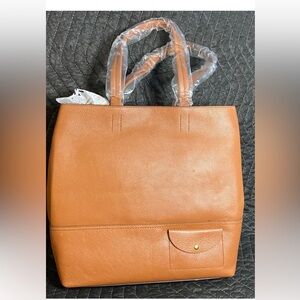 NWT J Crew All-Day leather tote brown large